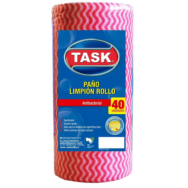 Paño Limpion Rollo X 40 Unidades Task 