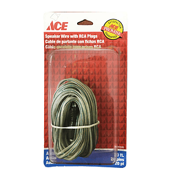 Cable De Parlantes Rca Plugs 20Ft 6.09 Mts Ace 