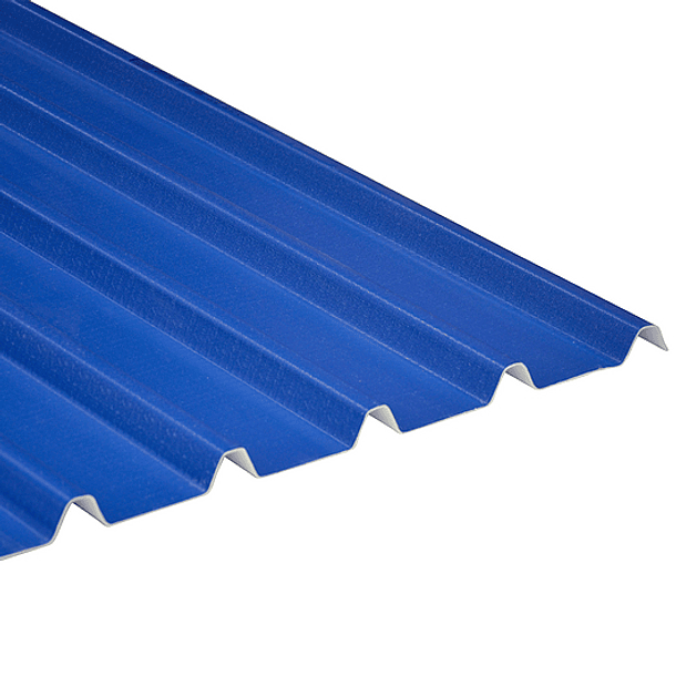 Teja Azul-Blanca UPVC Forte de 2mm por 5.9 x 0.94 Metros 