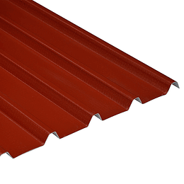 Teja Rojo-Blanco UPVC Forte de 2mm por 5.9 x 0.94 Metros