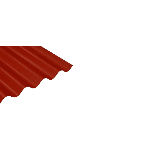 Teja Ondulada P7 UPVC Terracota de 1.5 mm por 2.44 x 0.92 Metros 