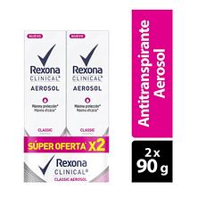 Desodorante Rexona Clinical Classic Women Aerosol x 2Un x 90g