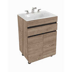 Combo Mueble Aluvia Miel a Piso con Lavamanos 60 x 45 cm