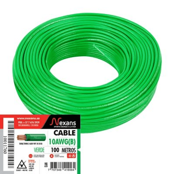 Cable 7 Hilos N°10 Nexans x 100Mt 3