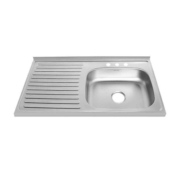 Lavaplatos Mesón Vital Basic 100X52 Derecho Con Mezclador 