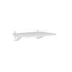 Repisa Recta Vangard 1,5 X 30 X 40 Cm Blanco Con Soporte Blanco 1