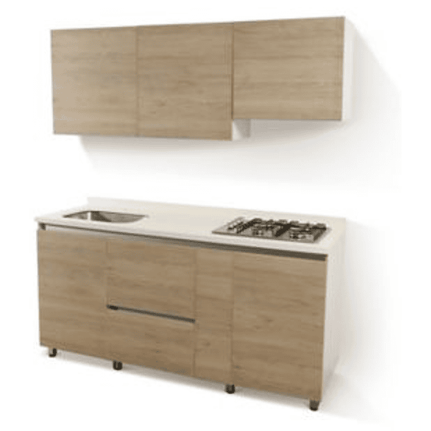 Kit Barra Accesorios Cocina Con Iluminacion 900 mm