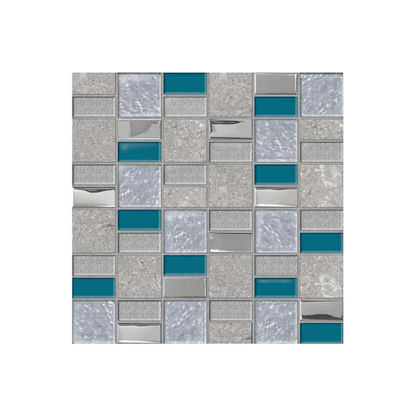 Mosaico Desértico Azul Cara Única 30 X 30   2