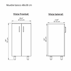 Kit Lavamanos Eco 48 x 38 Blanco Básico Al Piso Mali 7