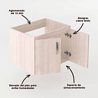 Combo Lavamanos Trentino 63 x 48 Blanco Con Mueble Básico Elevado - Mali 4