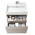 Mueble Fussion Ceniza Con Lavamanos De 60 Cm 2