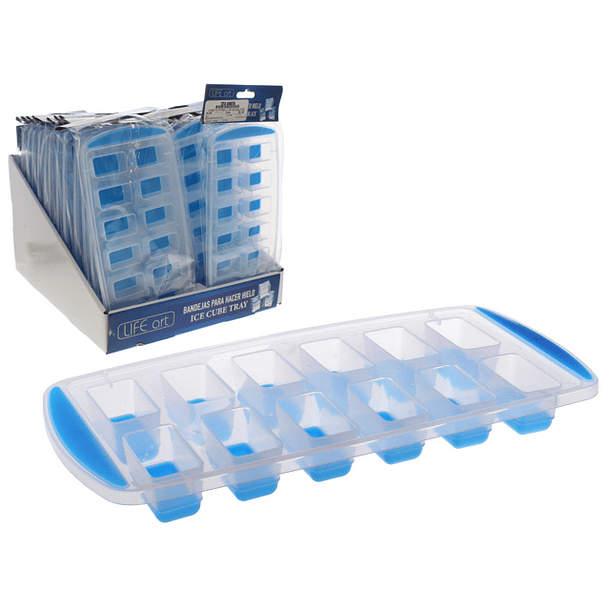 Cubeta Para Hielo Azul 12 Puestos De 24.5 X 12 X 2.7 Cm 