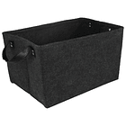 Canasta Negro Mate Con Mango 37 X 27 X 23 Cm 1