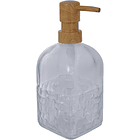 Dispensador De Vidrio Para Jabon Tapa Negra 450Ml 7.8X 1