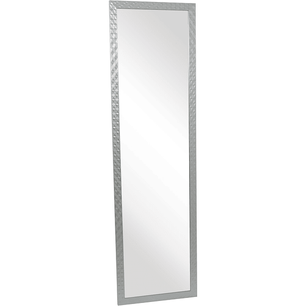Espejo De Puerta Plateado Diseño Geometrico 120 X 30 Cm 2
