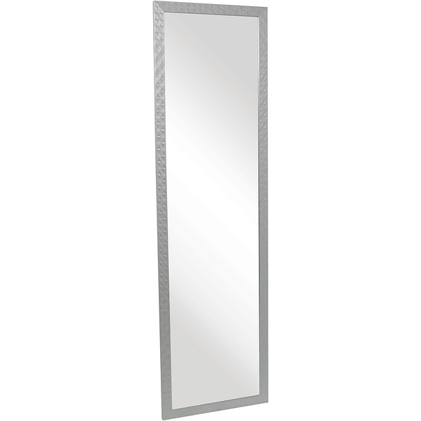 Espejo De Puerta Plateado Diseño Geometrico 120 X 30 Cm 3