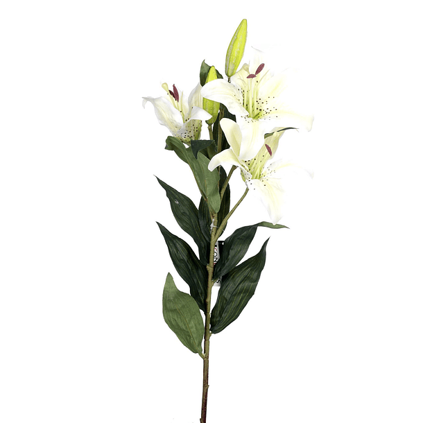 Flor Decorativa Lirio De Tigre Blanca x 88 Cm