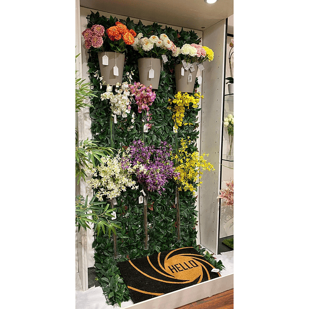 Flor Orquídea Artificial Blanca x 92 Cm 2