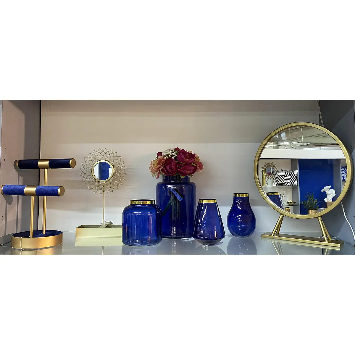 Jabonera De Porcelana Spirella Colección Tube | 11x11x2.6 Cm | Color Azul | Accesorio Baño Elegante