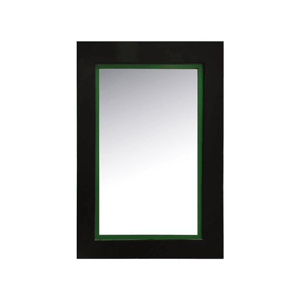 Espejo Wengue 50 X 70 Negro Con Verde 1