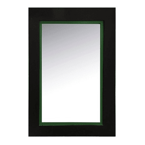 Espejo Wengue 50 X 70 Negro Con Verde 2