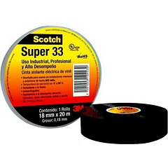 Cinta Aislante Scotch Super 33 De 19 Mm X 20.1 M
