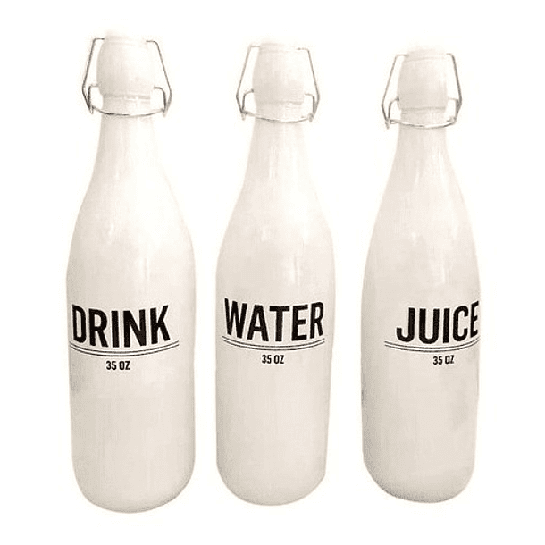 Botella Blanca Con Tapa Surtido 35oz 