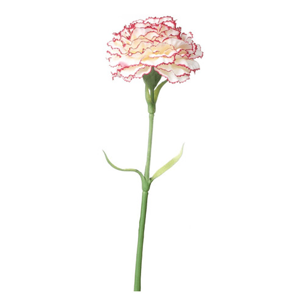 Flor Artificial Clavel Amarillo Con Rojo 