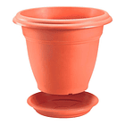 Matera Redonda Terracota Con Plato De 50 Cm 2