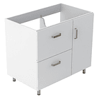 Mueble Para Lavarropas Pro Canto 2mm 100x60 Blanco 1