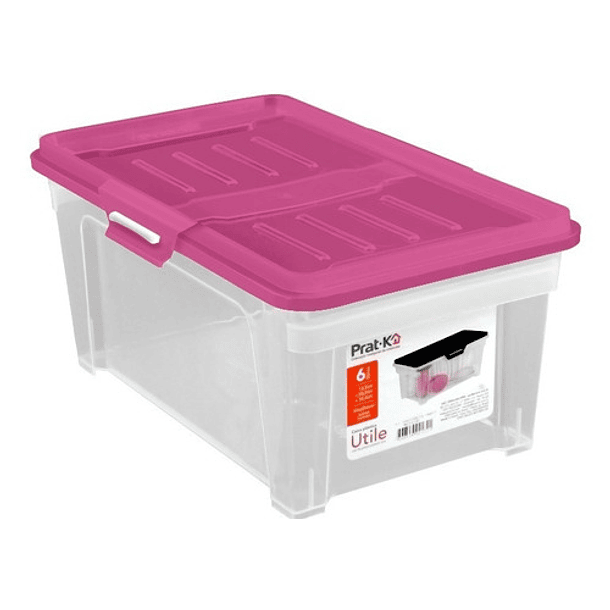 Caja Plástica Rosa 6l 