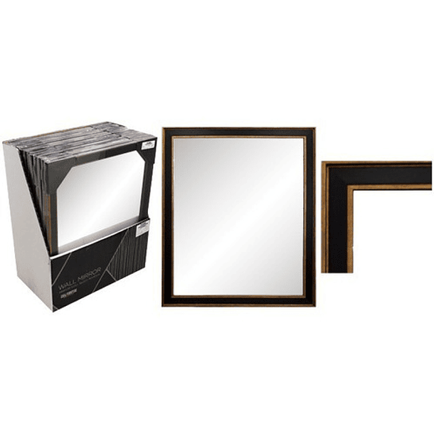Espejo Negro Para Pared De 40 X 50 Cm 