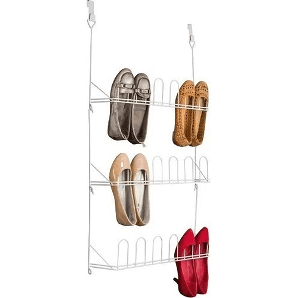 Zapatero Puerta Colgante 9 Pares Plastificado Blanco   