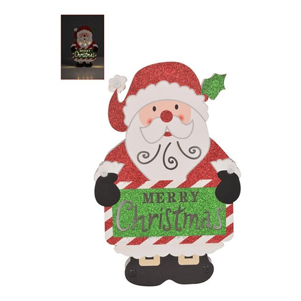 Adorno Navideño Colgante De Santa Mx Con Luz 