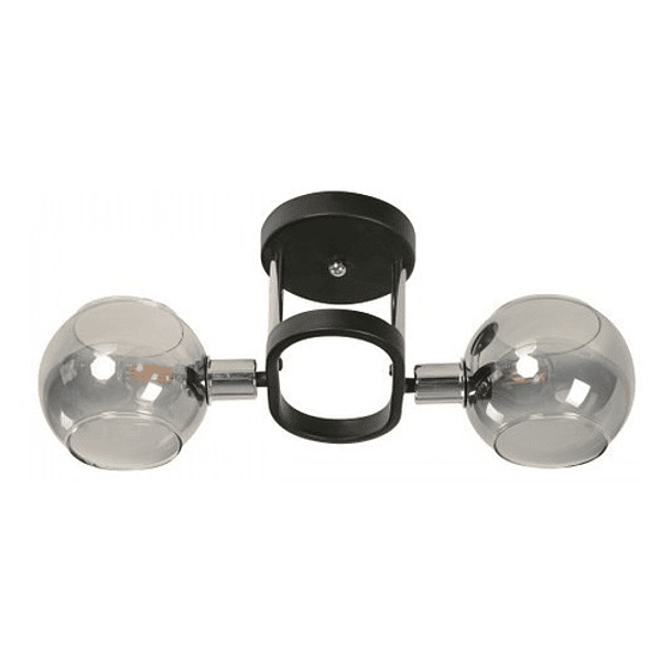 Lampara De Techo Negro 2 Luces 40 W 