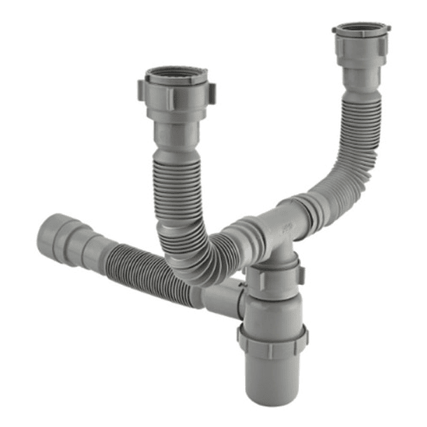 Sifón Botella Flexible Doble 