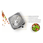 Estufa Eléctrica De 1 Puesto Gris Jaspeado 6