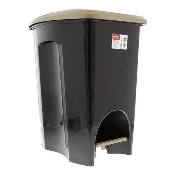 Basurero Negro Con Pedal 14 L   
