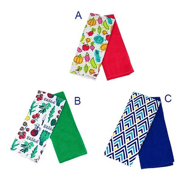 Toalla De Microfibra Para Cocina Set 2 Piezas De 38 X 64 Cm 