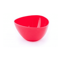 Bowl Triangular Plástico Rojo 290 Ml