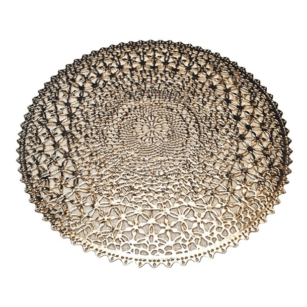 Individual Redondo Dorado Figura Mándala 