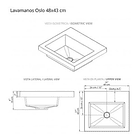 Lavamanos Oslo 48x43 Brillante Blanco 3