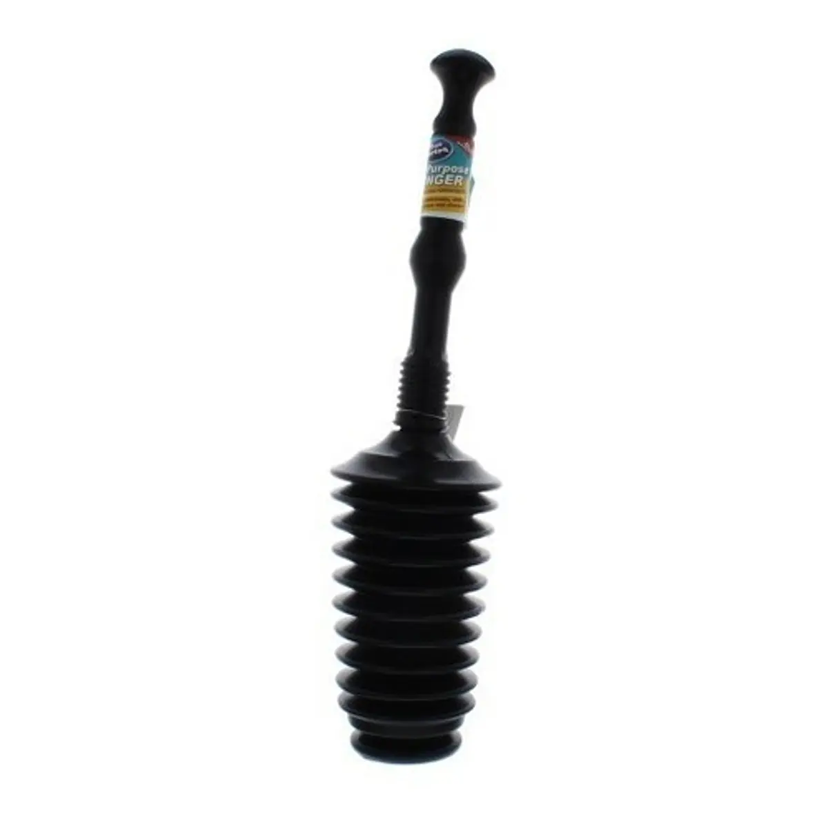 Desatascador De Goma Con Mango De Madera - Diámetro 140 Mm, Ideal Para Desatrancar Desagües Y Tuberías