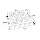 Estufa Empotrar / Cubierta CG 60 Esmaltada ML GN 4
