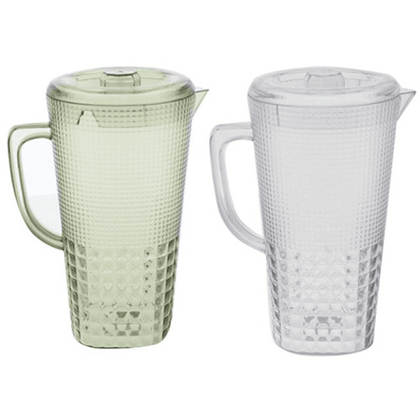 Jarra Plástica 2 Litros Con Figura Cuadros 