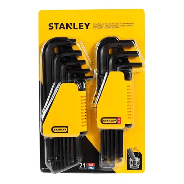 Juego De Llaves Hexagonal Punta Redonda x21     