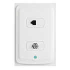 Toma Telefónica Rj11 + Salida Tv Coaxial Ambia Refresh 2