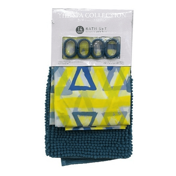 Set Para Baño 1 Alfombra 1 Cortina Bath 