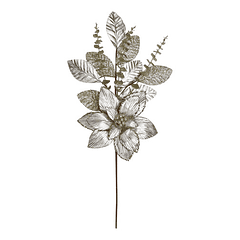 Rama Navideña Art. Poinsettia Champaña De 75 Cm
