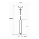 Lámpara Colgante Epsilon Negro De 3w 2